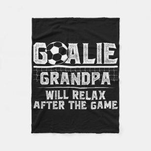 Funny Soccer Goalie Grandpa Of A Soccer Keeper Gra Fleece Blanket