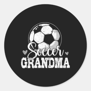 Funny Soccer Grandma Soccer Lover Classic Round Sticker