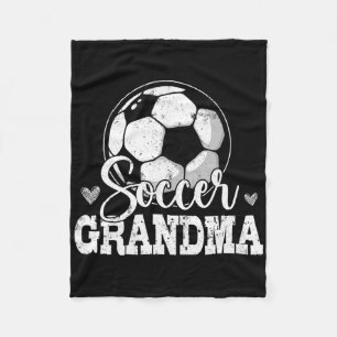 Funny Soccer Grandma Soccer Lover  Fleece Blanket