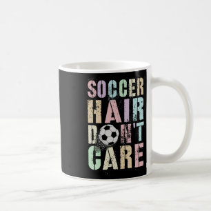 Funny Soccer Hair Don't Care Play Club Coach Kids Coffee Mug