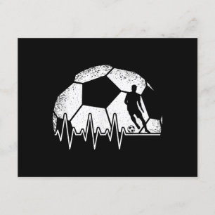 Funny Soccer Heartbeat Soccer Player Enclosure Card