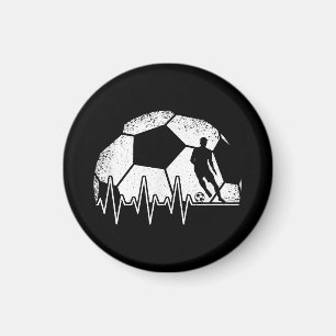 Funny Soccer Heartbeat Soccer Player Magnet