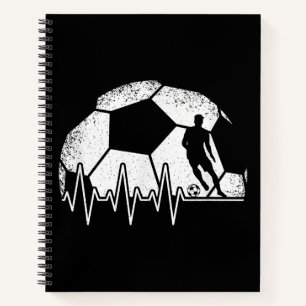 Funny Soccer Heartbeat Soccer Player Notebook