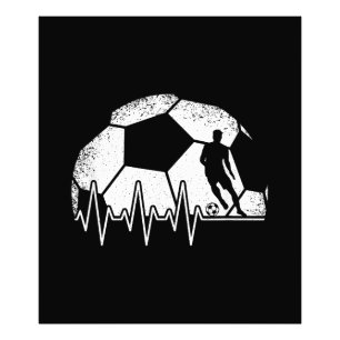Funny Soccer Heartbeat Soccer Player Photo Print