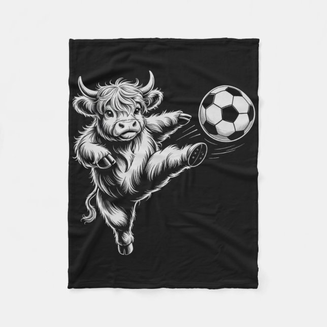 Funny Soccer Heifer What Part Cows Don't Understan Fleece Blanket (Front)
