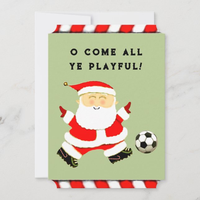 funny soccer holiday cards (Front)