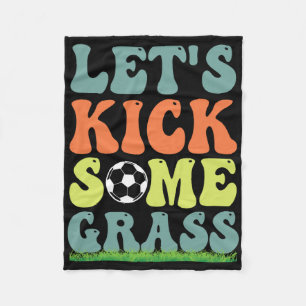 Funny Soccer Let's Kick Some Gr For Mom Daughter S Fleece Blanket