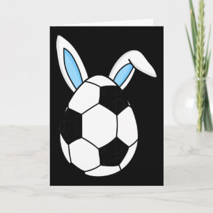 Funny Soccer Ll Egg Bunny Ears Happy Day Easter Ki Card
