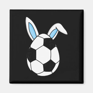 Funny Soccer Ll Egg Bunny Ears Happy Day Easter Ki Magnet