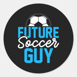 Funny Soccer Lover Birthday Graphic Boys Men Kids Classic Round Sticker