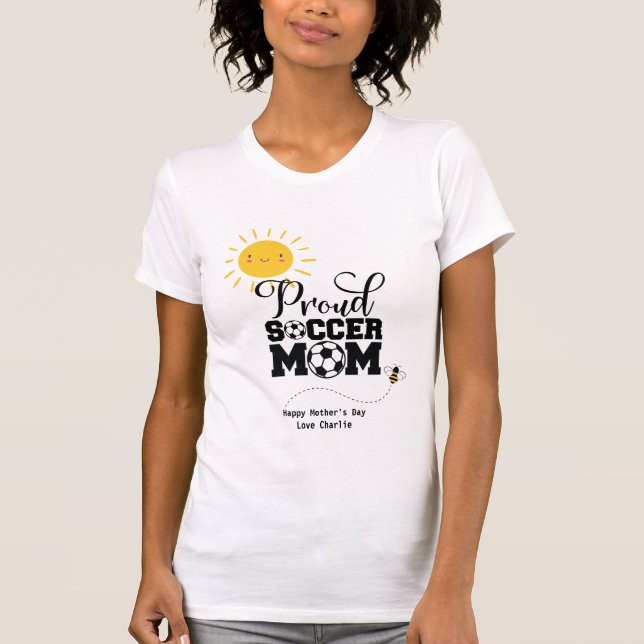 Funny SOCCER MOM Mothers Day Birthday Personalise  T-Shirt (Front)