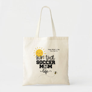 Funny SOCCER MOM Mothers Day Birthday Personalise  Tote Bag