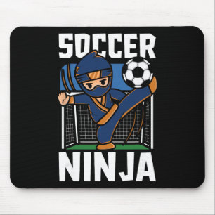 Funny Soccer Ninja Player Footbyll Lover Warrior T Mouse Pad