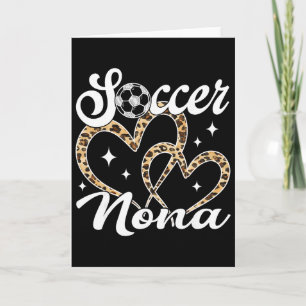 Funny Soccer Nona Leopard Soccer Player Card