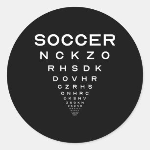 Funny Soccer Opticians Board Joke Classic Round Sticker