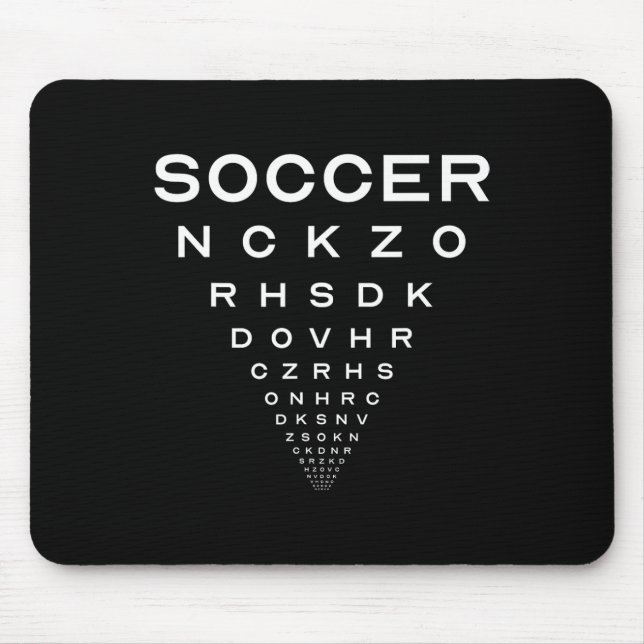 Funny Soccer Opticians Board Joke  Mouse Pad (Front)