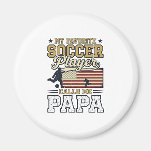 Funny Soccer Papa Vintage Shirt Design_1 Magnet