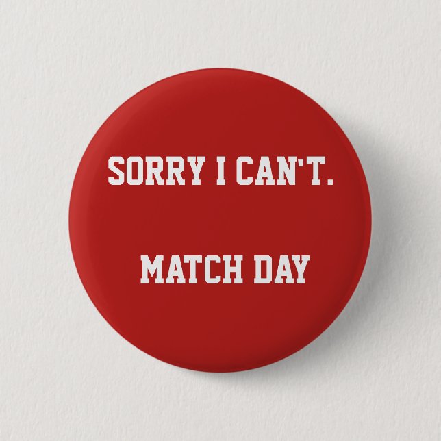Funny Soccer Pin Button | Game Day Fan Badge (Front)