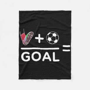 Funny Soccer Player Math Goal Lover Humor Boys Gir Fleece Blanket