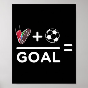 Funny Soccer Player Math Goal Lover Humor Boys Gir Poster