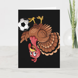 Funny Soccer Player Thanksgiving Turker Sports Hum Card