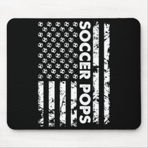 Funny Soccer Pops American Flag Vintage Soccer T S Mouse Pad
