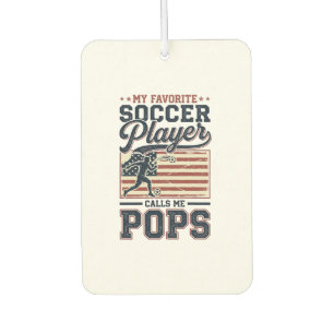 Funny Soccer Pops Vintage Engraving Shirt Design_1 Car Air Freshener