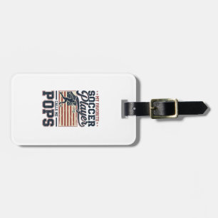 Funny Soccer Pops Vintage Engraving Shirt Design_1 Luggage Tag