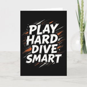 Funny Soccer Quote Gift Play Hard Card