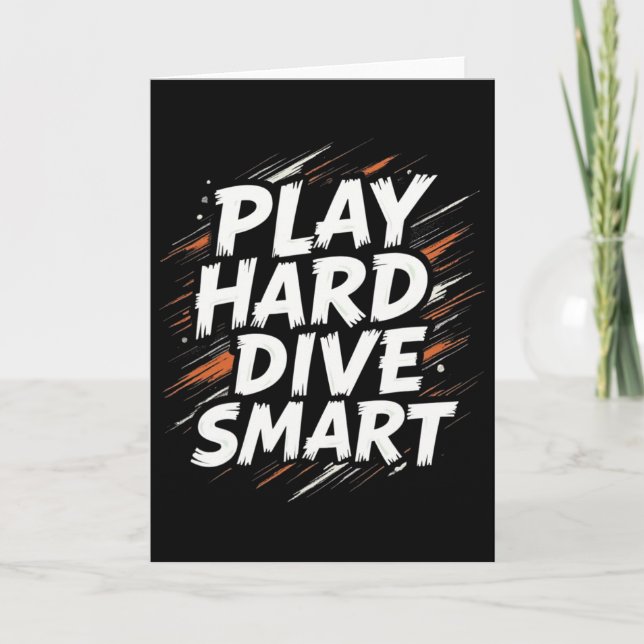 Funny Soccer Quote Gift Play Hard  Card (Front)