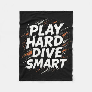 Funny Soccer Quote Gift Play Hard Fleece Blanket