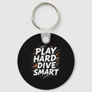 Funny Soccer Quote Gift Play Hard  Key Ring