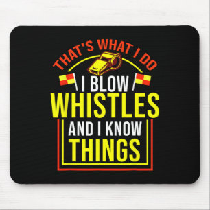 Funny Soccer Referee Design, Gift For Ref Mouse Pad