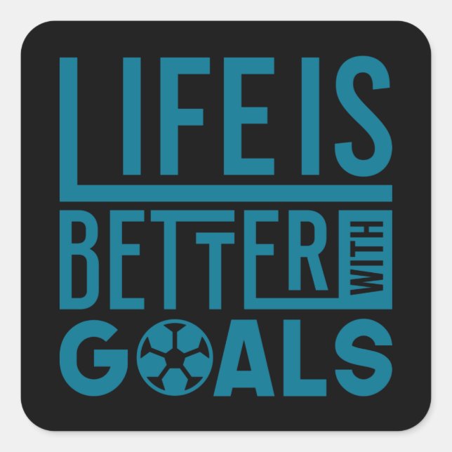 Funny Soccer Sayings Matchday Life Is Better With Square Sticker (Front)