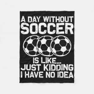 Funny Soccer Shirt Boys Men Women Sport Player Soc Fleece Blanket