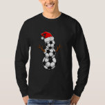 Funny Soccer Snowman Boys Mens Soccer Christmas T-Shirt<br><div class="desc">Funny Soccer Snowman Boys Mens Soccer Christmas Pajama Xmas Shirt. Perfect gift for your dad,  mom,  papa,  men,  women,  friend and family members on Thanksgiving Day,  Christmas Day,  Mothers Day,  Fathers Day,  4th of July,  1776 Independent day,  Veterans Day,  Halloween Day,  Patrick's Day</div>