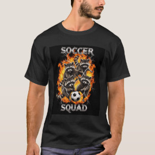Funny Soccer Squad Retro Bootleg Brainrot Meme Rac T-Shirt