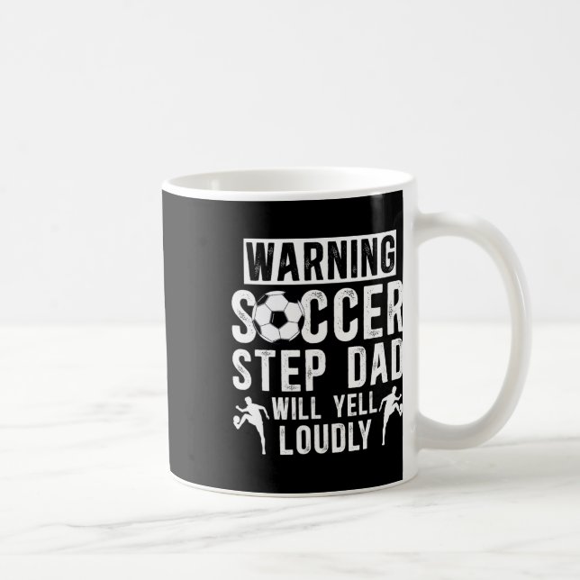 Funny Soccer Step-dad Of A Soccer Player Step-fath Coffee Mug (Right)
