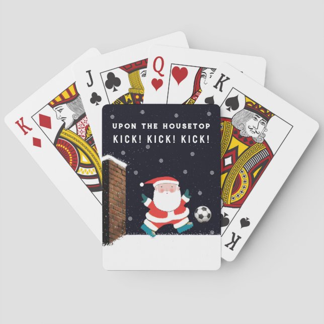 Funny Soccer Stocking Stuffer Playing Cards (Back)