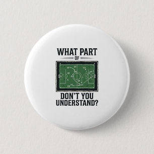 Funny Soccer Tactics Coach Vintage Shirt Design_1 6 Cm Round Badge