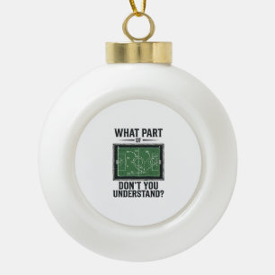 Funny Soccer Tactics Coach Vintage Shirt Design_1 Ceramic Ball Christmas Ornament