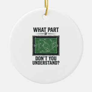 Funny Soccer Tactics Coach Vintage Shirt Design_1 Ceramic Ornament
