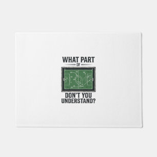Funny Soccer Tactics Coach Vintage Shirt Design_1 Doormat