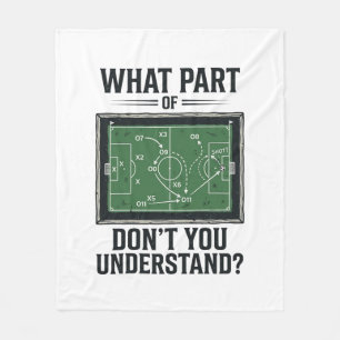 Funny Soccer Tactics Coach Vintage Shirt Design_1 Fleece Blanket