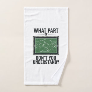 Funny Soccer Tactics Coach Vintage Shirt Design_1 Hand Towel