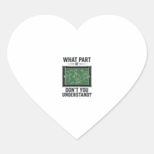 Funny Soccer Tactics Coach Vintage Shirt Design_1 Heart Sticker