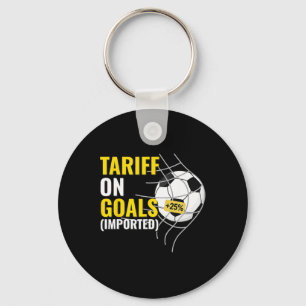 Funny Soccer Tariff On Goals 25% Imported Politica Key Ring