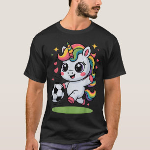 Funny Soccer Unicorn Just Girl Who Loves Play Mom T-Shirt