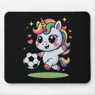 Funny Soccer Unicorn Just Girl Who Loves Play Mum Mouse Pad