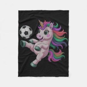 Funny Soccer Unicorn Just Girl Who Loves Win Club Fleece Blanket
